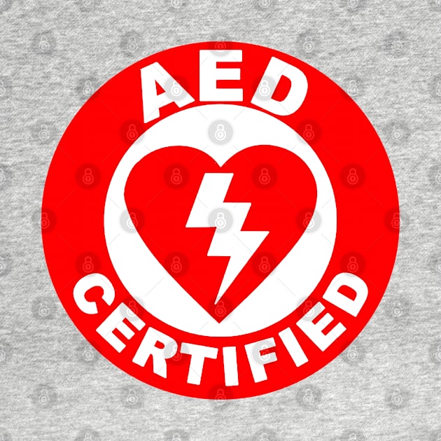 AED Certified by  The best hard hat stickers 